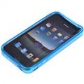 Protetor cristal de silicone para iPhone 4 - azul