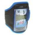 Braçadeira Sport para iPhone 4 - azul + preto