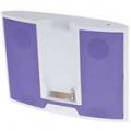 Verdadeiro raio portátil Dual Powered Speaker para iPod Nano 4 - roxo (4 * AAA)