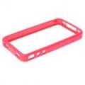 Protetor PVC borda Shell Case com tela guardas/Lavagem A roupa/Stylus para iPhone 4 (vermelho)