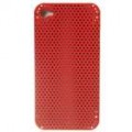 Plástico volta caso protetor para iPhone 4 - vermelho