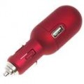 Exclusivo carro cigarro Powered Dual USB adaptador/carregador para iPhone 4/3 3G/3GS - vermelho (12V)