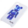 Plástico volta caso protetor com padrão de desenhos animados para iPhone 4 - urso azul lindo