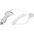 Cigarro Powered USB adaptador/carregador do carro para iPhone 3G/3GS/4/4S - branco (DC 12 ~ 24V)