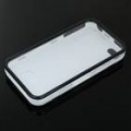 Protetora Full Touch Screen cristal + caixa de plástico com caneta para iPhone 4 - branco