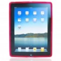 Borracha Gel Silicone volta caso protetor para iPad 2 - rosa vermelha