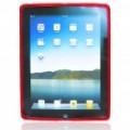 Borracha Gel Silicone volta caso protetor para iPad 2 - vermelho