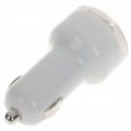 Cigarro Powered Dual USB adaptador/carregador do carro para iPad - branco (DC 12 ~ 24V)