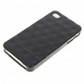 Galvanoplastia Shiny bolha estilo Slider Hard Case cobrir para Apple iPhone 4 - preto