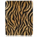 Protetor Zebra Stripe estilo caso plástico duro voltar para Apple iPad - amarelo marrom