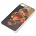 PC voltar caso protetor com gráfico 3D para iPhone 4 - Ice Age Cartoon figuras (multicolorido fita)