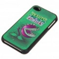 Plantas vs. zumbis volta caso protetor com conjunto de protetor de tela para iPhone 4 - Chomper