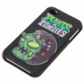 Plantas vs. zumbis volta caso protetor com conjunto de protetor de tela para iPhone 4 - DR.ZOMBOSS