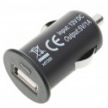 Adaptador de carregamento de carro elegante + cabo USB Set para iPhone 3 3G/3GS/4/iPod - Black (12 V)