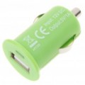 Adaptador de carregamento de carro elegante + cabo USB Set para iPhone 3 3G/3GS/4/iPod - verde (12 V)