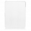 Protetor tecido tapete estilo PU couro Case para Apple iPad 2 - branco