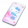 PC voltar caso protetor com gráfico 3D para iPhone 4 - Hello Kitty