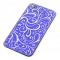 Elegante substituição Metal + plástico volta cobrir habitação Case para iPhone 4 - Deep Blue