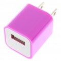 USB transformador/carregador para iPod iPhone/série/3 G/4 - Purple (100 ~ 240V / US Plug)