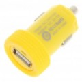 Cigarro do carro psto 1000mA USB adaptador/carregador - amarelo (C.C. 12V/24V)