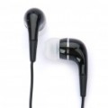 Elegante no ouvido Earphone c / microfone - preto (3.5 mm Jack / 110 cm-cabo)