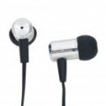 Fone de ouvido in-Ear para iPhone 4 - prata + preto (3.5 mm-Jack / 120 cm-cabo)