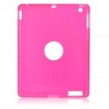 Silicone volta caso protetor para iPad 2 - rosa vermelha