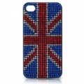 Elegante Shinning PC voltar caso protetor para iPhone 4 - sinalizador UK