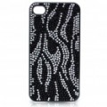 Elegante Shinning PC voltar caso protetor para iPhone 4 - listras de Zebra