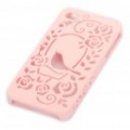 Elegante ocos plástico traseiro caso protetor para iPhone 4 - Pink