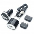 5-Em-1 Portable Charger Set para iPhone 4/iPad/Samsung P1000