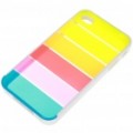 Encantador Rainbow volta caso protetor para iPhone 4 - branco