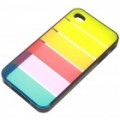 Encantador Rainbow volta caso protetor para iPhone 4 - preto