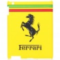 Ferrari padrão plástico volta caso protetor para iPad 2 - amarelo