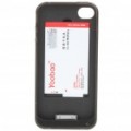 YB-67 C 1700mAh recarregável baterias externas com Back Case para iPhone 4 - preto