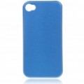 Elegante alumínio liga de volta caso protetor para iPhone 4 - azul