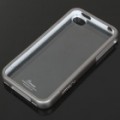Elegante volta caso protetor c / pano de Lavagem A & protetor de tela para iPhone 4 - preto + cinza
