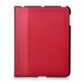 Ultrafinos Wake-Up/Sleep Smart cobrir caixa protectora para iPad 2 - vermelho