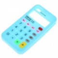 Exclusivo calculadora estilo Silicone volta caso protetor para iPhone 4 - azul