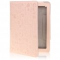 Bonito Cartoon padrões PU couro Wake-Up/Sleep Smart Cover para iPad 2 - rosa