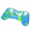 Capa de silicone protetora para controlador PS2/PS3 - azul + verde