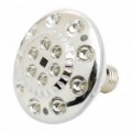 Som/luz ativado recarregável E27 3W 5500K 100LM 15-LED branco emergência lâmpada (AC 85 ~ 265V)