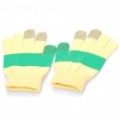 Universal Touch Screen inverno luvas para iPhone / iPad / iPod (amarelo + verde)