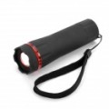 80LM 3300-lúmen Cree 1W branco luz Zoom lanterna - preto + vermelho (3x AAA)