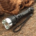 Cree Q5 320LM 3-modo branco luz LED Flashlight - preto + prata (1 x 18650)