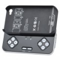 Recarregável Bluetooth Gamepad Controlador com Back Case para iPhone 4/4S - preto + prata