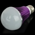 E27 6W 520LM 6000-6500K 6-LED branco lâmpada - roxo (85 ~ 240V)