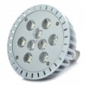 E27 9W lúmen 665LM branco 9-LED Spot Light Bulb - prata (89 ~ 265V)