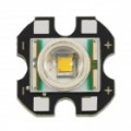 Placa de PCB P4 alumínio 15mm Cree XR-E com luz LED branco quente - preto