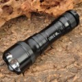 UltraFire SH-3A Cree XM-L T6 650LM 5-Mode Memory LED branco lanterna c / cinta - preto (3 x AAA)